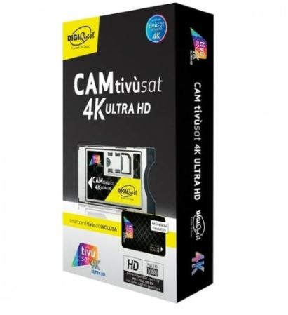 MODULO FASTCAM 4K UHD TIVUSAT + SMARTCARD TIVÙSAT NERA DIGIQUEST BUNDLETVSAT4K