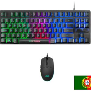 Mars Gaming MCPTKLPT tastiera Mouse incluso USB Portoghese Nero