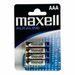 Maxell Confezione da 4 batterie alcaline LR03 AAA 1,5 V