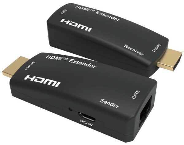 Mini Estensore Hdmi Full Hd Tramite Cavo Di Rete Categoria 6 Fino A 50 Metri