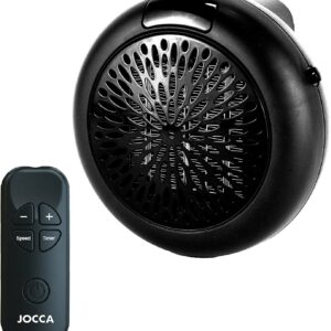 Mini Stufa Elettrica Jocca 600W - Cordless - 2 Velocità - Timer Programmabile fino a 12 Ore - Termostato Regolabile