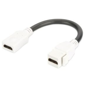 Modulo Keystone Hdmi Femmina/Femmina Con Cavo 12 Cm Per Placche A Muro O Pannelli Patch Digitus