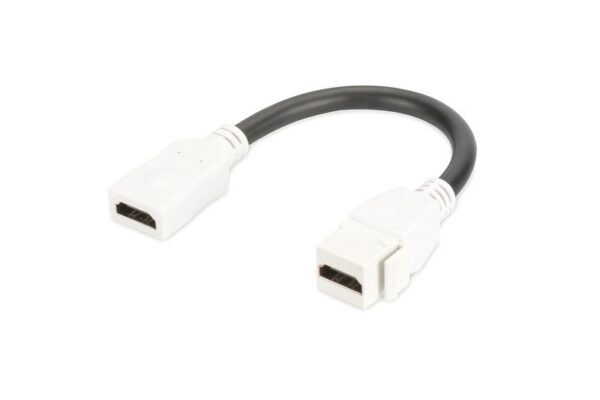 Modulo Keystone Hdmi Femmina/Femmina Con Cavo 12 Cm Per Placche A Muro O Pannelli Patch Digitus