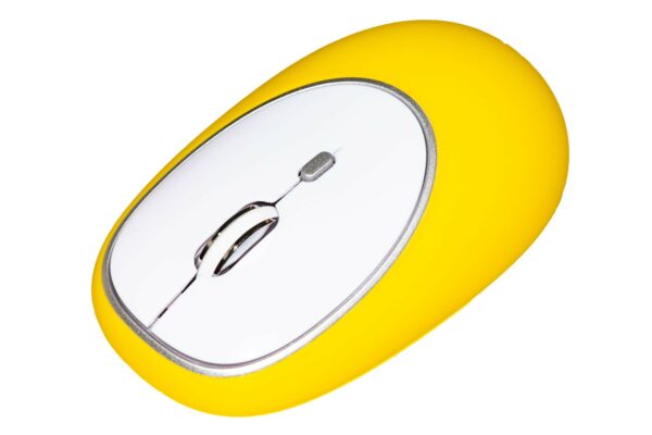 Mouse Gommato Wireless Colore Giallo