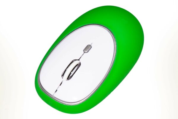 Mouse Gommato Wireless Colore Verde