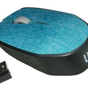 Mouse Wireless In Tessuto Colore Azzurro Con Ricevitore Usb 1000 Dpi