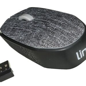 Mouse Wireless In Tessuto Colore Grigio Con Ricevitore Usb 1000 Dpi