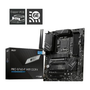 Msi Mb B760, Pro B760-P Wifi Ddr4, Lga 1700, 4Ddr4, 5Pci-Ex16, 3M.2, 4Sata3.0