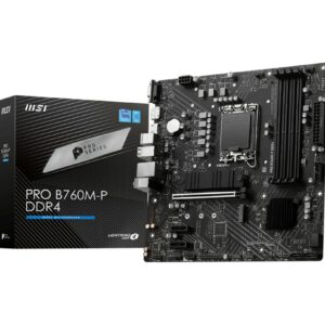 Msi Mb B760, Pro B760M-P Ddr4, Lga 1700, 4Ddr4, 1Pci-Ex16, 2Pci-Ex1, 2M.2, 4Sata3, Matx