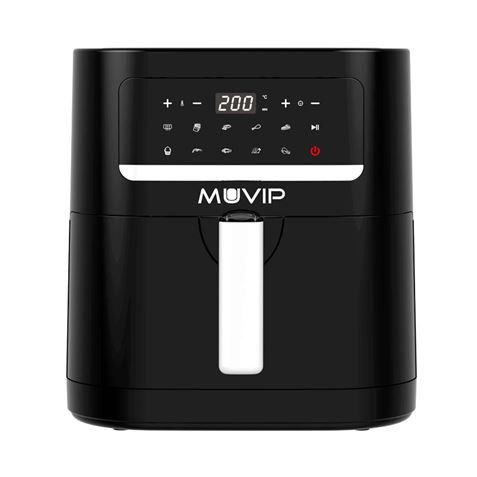 Muvip Friggitrice ad Aria Calda 7 Litri 1800W Touch Screen - 10 Programmi di Cottura - Colore Nero