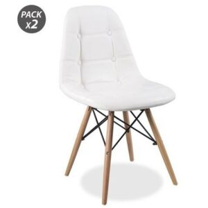 Muvip Pack 2 Sedie Design D300 - Bianco