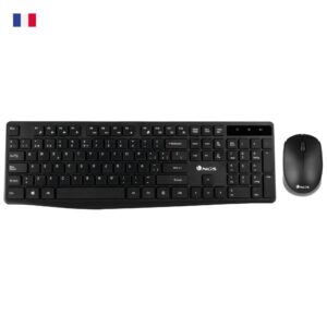 NGS Allure Kit, AZERTY, FR tastiera Mouse incluso RF Wireless Francese Nero