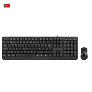 NGS Cocoa Kit, QWERTY, PT tastiera Mouse incluso USB Portoghese Nero