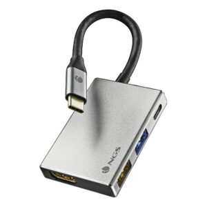 NGS WONDER DOCK 4 USB 2.0 Type-C Argento