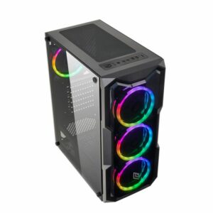 NOUA CASE MID-TOWER SMASH S2 USB 3.0 FAN DUAL HALO RGB BLACK/RAINBOW NO ALIM CS1217AG-S2K045