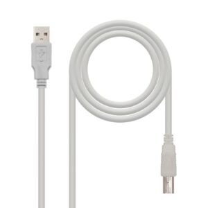 Nanocable 10.01.0102 cavo USB 1 m USB 2.0 USB A USB B Beige