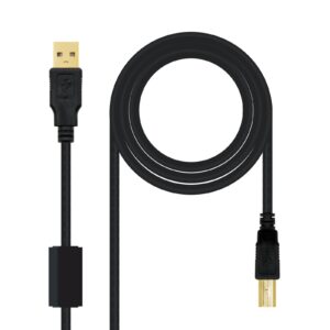 Nanocable 10.01.1205 cavo USB 5 m USB 2.0 USB A USB B Nero