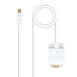 Nanocable 10.15.4102 cavo e adattatore video 2 m Mini DisplayPort VGA (D-Sub) Bianco