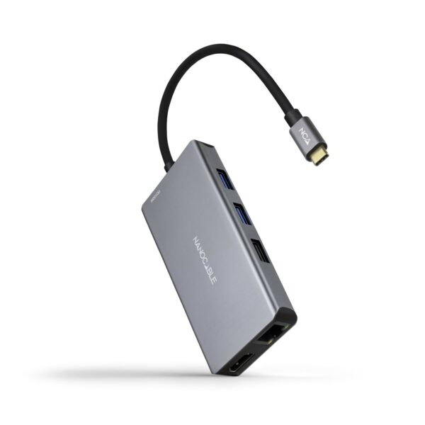 Nanocable 10.16.1009 replicatore di porte e docking station per laptop Cablato USB 3.2 Gen 1 (3.1 Gen 1) Type-C Grigio