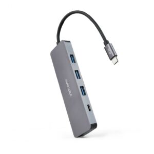 Nanocable 10.16.4409 hub di interfaccia USB 3.2 Gen 1 (3.1 Gen 1) Type-C 5 Mbit/s Grigio