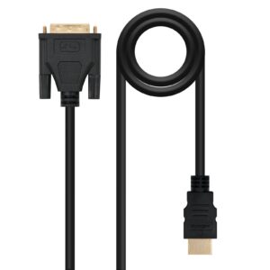 Nanocable HDMI - DVI, 3m HDMI tipo A (Standard) Nero