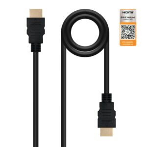 Nanocable HDMI V2.0, 0.5m cavo HDMI 0,5 m HDMI tipo A (Standard) Nero