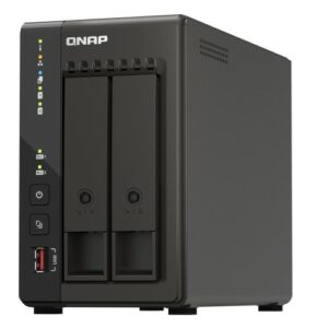 Nas Qnap Ts-253E Tower 2-Bay Cpu Celeron J6412 Dual Core + 8 Gb Ddr4 2X M.2 Gen.3X1 + 2X 2.5 Gbe