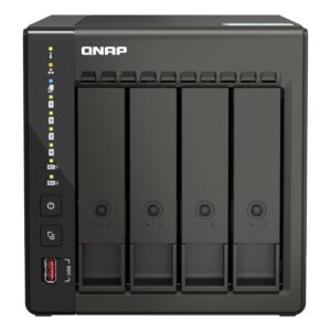 Nas Qnap Ts-453E Tower 4-Bay Cpu Celeron N4505 Dual Core + 8 Gb Ddr4 2X M.2 Gen.3X1 + 2X 2.5 Gbe