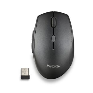 Ngs Mouse Nero Ergonomico Senzafili E Bottoni Silenziosi