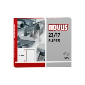 Novus 23/17 Super Scatola da 1000 Graffe 23/17 Zincate per Cucitrici Grosse