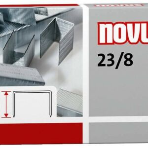 Novus 23/8 Super Scatola da 1000 Graffe 23/8 Zincate per Cucitrici Grosse