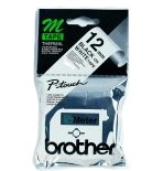 ORIGINALE Brother Nastro Nero su bianco M-K231BZ M-K231 12 mm x 8 m, non laminato