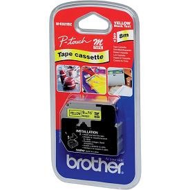 ORIGINALE Brother Nastro Nero su giallo M-K621BZ M-K621 9 mm x 8 m, non laminato