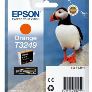 ORIGINALE Epson Cartuccia d'inchiostro Arancione C13T32494010 T3249 980 pagine 14ml