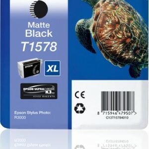 ORIGINALE Epson Cartuccia d'inchiostro Nero (opaco) C13T15784010 T1578 XL 1000 pagine 25,9ml