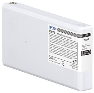 ORIGINALE Epson Cartuccia d'inchiostro Nero (opaco) C13T55W800 T55W8 200ml