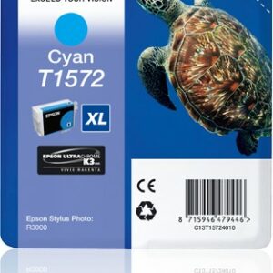 ORIGINALE Epson Cartuccia d'inchiostro ciano C13T15724010 T1572 XL 2300 pagine 25,9ml