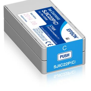 ORIGINALE Epson Cartuccia d'inchiostro ciano C33S020602 SJIC22P-C 32,5ml