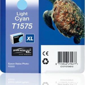 ORIGINALE Epson Cartuccia d'inchiostro ciano (chiaro) C13T15754010 T1575 XL 2300 pagine 25,9ml