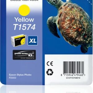 ORIGINALE Epson Cartuccia d'inchiostro giallo C13T15744010 T1574 XL 2300 pagine 25,9ml