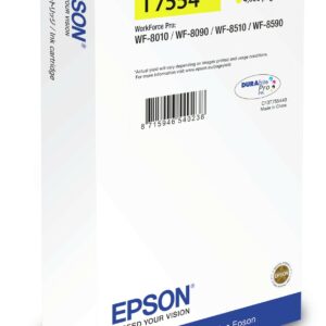 ORIGINALE Epson Cartuccia d'inchiostro giallo C13T755440 T7554 XL 4000 pagine 39ml XL