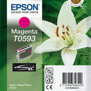 ORIGINALE Epson Cartuccia d'inchiostro magenta C13T05934010 T0593 13ml