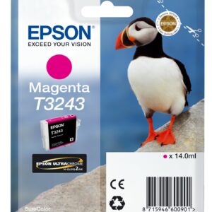 ORIGINALE Epson Cartuccia d'inchiostro magenta C13T32434010 T3243 980 pagine 14ml