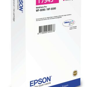 ORIGINALE Epson Cartuccia d'inchiostro magenta C13T754340 T7543 XXL 7000 pagine 69ml XXL