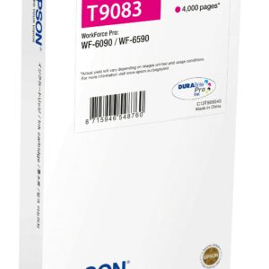 ORIGINALE Epson Cartuccia d'inchiostro magenta C13T908340 T9083 XL 4000 pagine 39ml XL