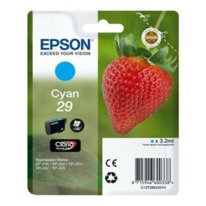 ORIGINALE Epson Cartuccia d'inchiostro ciano C13T29824012 29 180 pagine 3,2ml C13T29824010