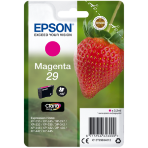 ORIGINALE Epson Cartuccia d'inchiostro magenta C13T29834012 29 180 pagine 3,2ml C13T29834010