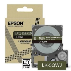 ORIGINALE Epson Nastro BiancosuKhaki LK-5QWJ C53S672089