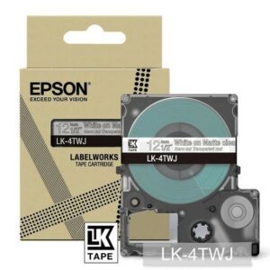 ORIGINALE Epson Nastro BiancosuTrasparente LK-4TWJ C53S672068