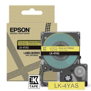 ORIGINALE Epson Nastro Grigiosugiallo LK-4YAS C53S672104